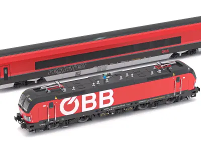 Passenger Train OBB Nightjet Collection 3 3D model