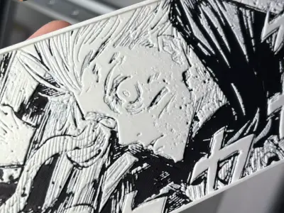 GOJO SATORU - SHIBUYA - HUEFORGEENTHUSIAST - MANGA PANEL 3D model