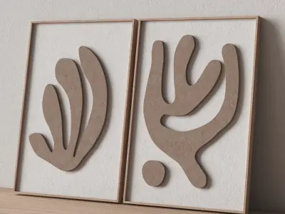 Matisse relief artwork 38 - 3d art wall decor 3D model