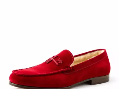 Red Suede Loafer model pack Low-poly 3D model