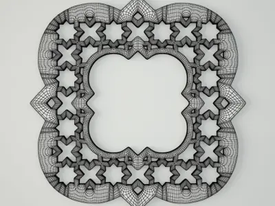 Quatrefoil Wall Mirror 3D model