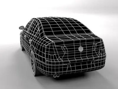 VW VOLSWAGEN PASSAT B6 LOWPOLY Low-poly 3D model