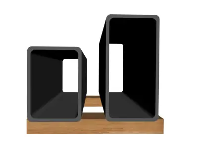 5 16in Wall x5in Rectangle Tube 3D model