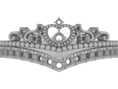 Jewelry Ring Crown 2 3D print model