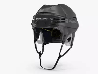 Hockey Helmet Bauer Re-Akt 100 Black Low-poly 3D model
