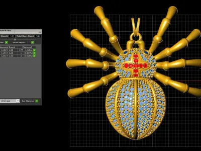 Spider necklace 3D model