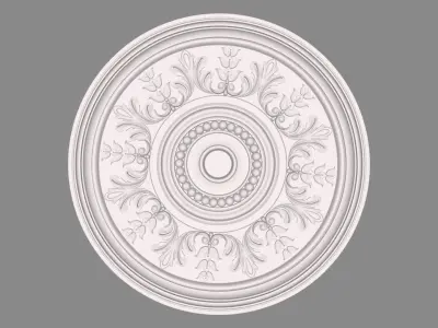 Round rosette 001 3D model 3D print model
