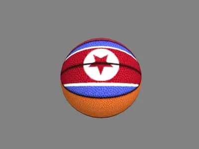 Cartoon basketball - star Low-poly 3D model