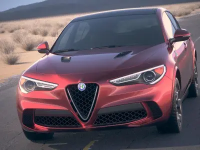 Alfa Romeo Stelvio Quadrifoglio 2018 desert studio 3D model