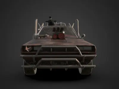 Mad Max Car Low-poly 3D model