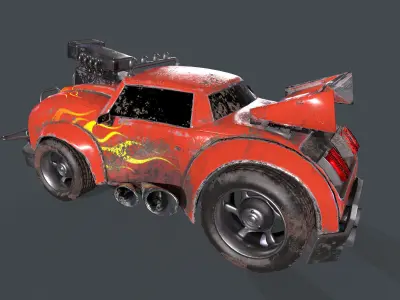 Stylized Car  Low-poly 3D model