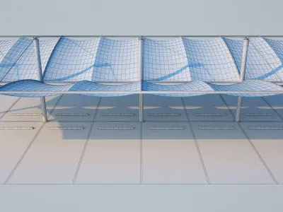 Tensile Car Parking 3D model