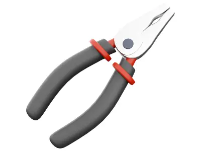 Plier cartoon icon 3D model