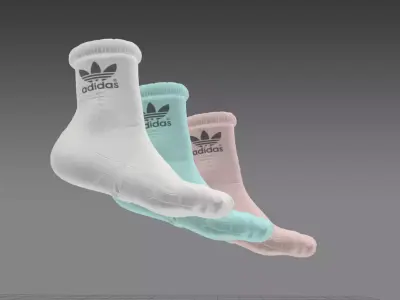 adidas socks 3D model