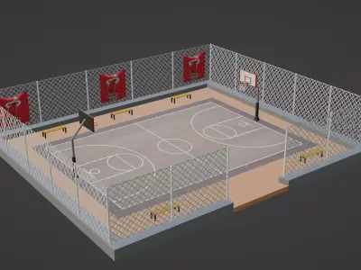 Basketball Stadium - Miami Heat Low-poly 3D model