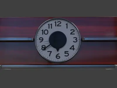 Art Deco Clock V02 - High Poly 3D model