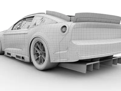 Nascar Chevrolet Camaro ZL1 2022 Low-poly 3D model