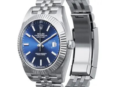 Rolex Datejust 41 blue 3D model