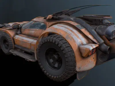 Marauder - Derelict Tug Vehicle Low-poly 3D model