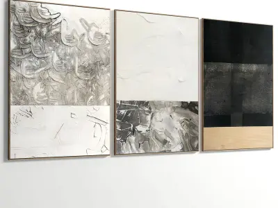 Abstract Painting Set of 3 pieces - No 39 Low-poly 3D model
