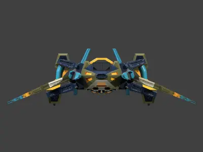 Space Ship-Low Poly Low-poly 3D model
