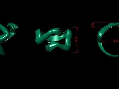 Hug ring 3D print model