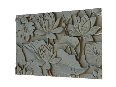 mural decor set wall panel 18 3D model