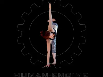 Female Scan - Allison Yoga Low-poly 3D model