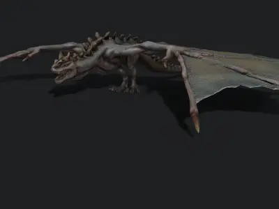 3d Wyvern Low-poly 3D model