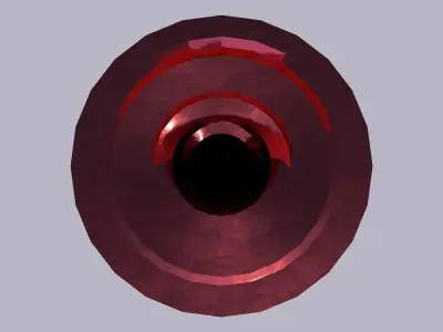 Vase architectural form Red gold Low-poly 3D model