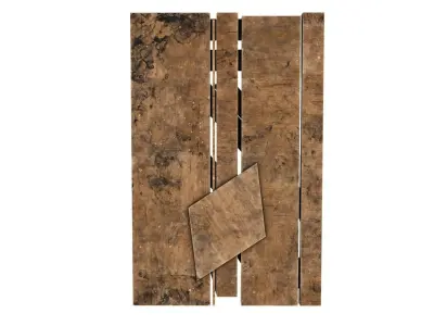 Medieval Wooden Wall - Low Poly 3D Model Low-poly 3D model