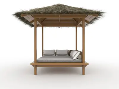 Poolside Cabana 11 3D model