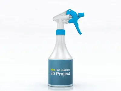 Spray Bottle Low-poly 3D model