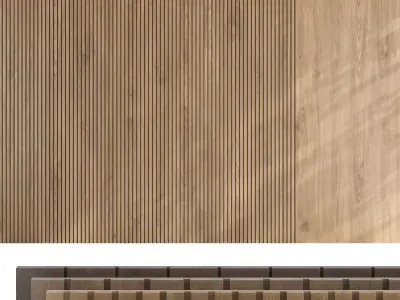 Wood panel set v02 3D model