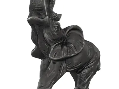 Metal Elephant Figurine 3D model