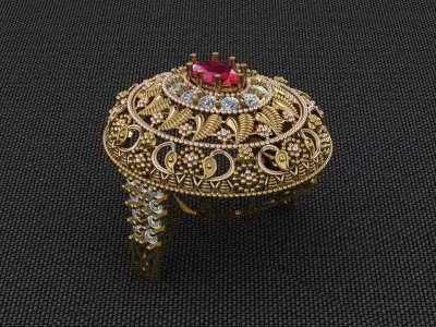 Diamond Ring  3D print model 7