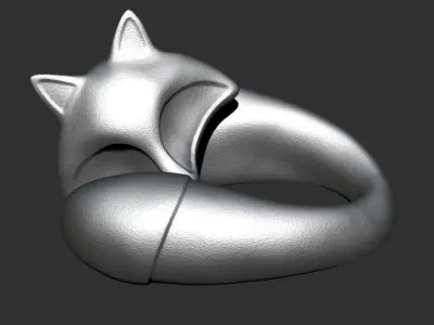 fox candle stick 3D print model