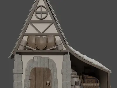 Blacksmith house Cottage Style 3D model