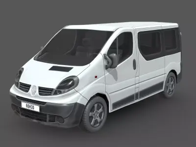 Renault Trafic 2013 Low-poly 3D model