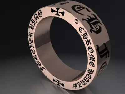 Chrome Heart Ring 3D PRINTING MODEL 3D print model