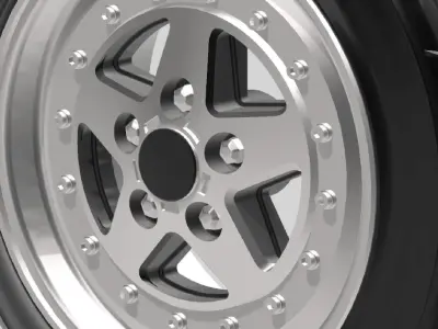 GOTTI WHEELS WITH STRETCHED TIRES IN 2 DIFFERENT SIZES 3D print model