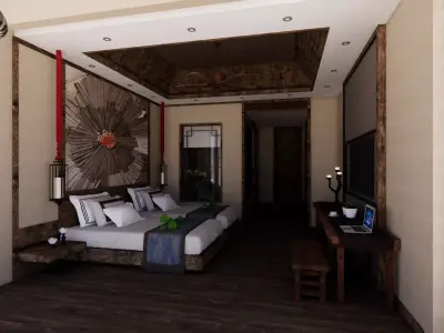 Hotel Room -B1 3D model