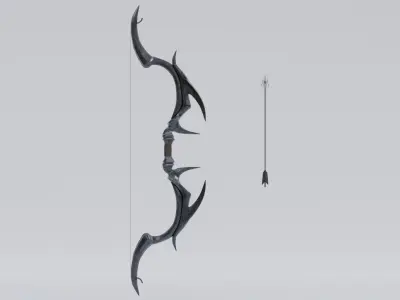 Dark Bow Low-poly 3D model