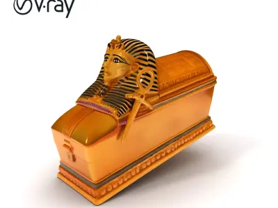 Ancient Egyptian Sarcophagus Model Pack Low-poly 3D model