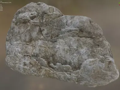 Sandstone with Quartz - 8K Textures - 6 Mesh Resolutions Low-poly 3D model