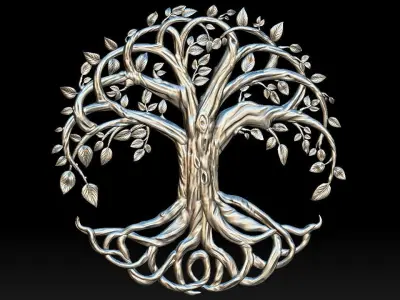 Tree of Life Lucky Relief 3D print model