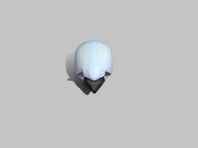 Handpainted Lowpoly Stylized Sheep Low-poly 3D model