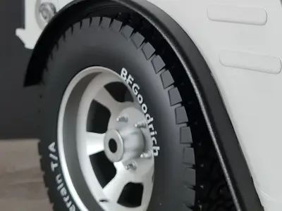 FMS Suzuki Jimny LJ10 LJ80 Tire and Rim 1to6 3D print model