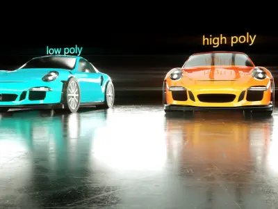  Porsche 911 gt3 rs 2016 Low-poly 3D model