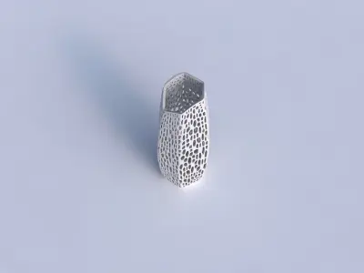 Vase arc hexagon with dense organic lattice 2 3D print model
